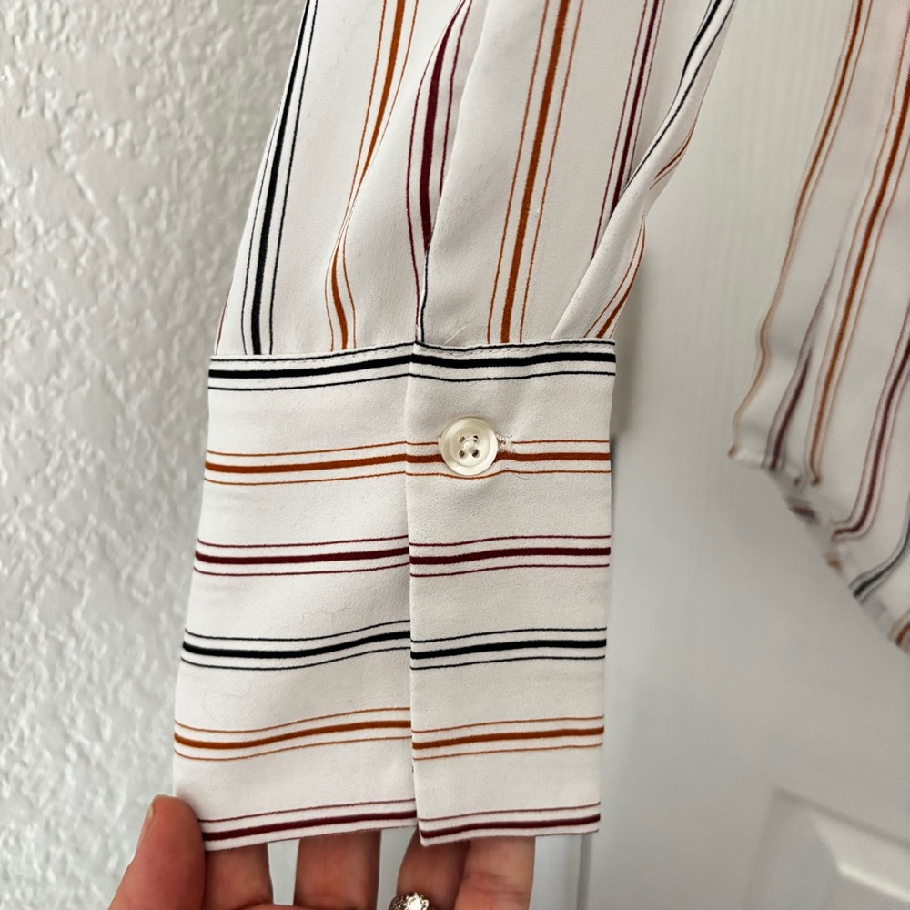 Striped Button-Up Blouse - Picture 3 of 5